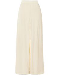 JOSEPH - Mawn Plissé-Jacquard Wide-Leg Pants - Lyst