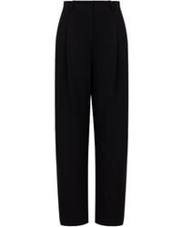 Emporio Armani - Pleated High-Rise Casual Pants - Lyst