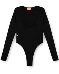 DIESEL - T-Bodyn Ribbed Thong Bodysuit - Lyst