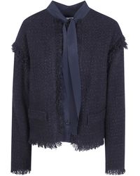 Mantu - Fringed Bouclé Jacket - Lyst