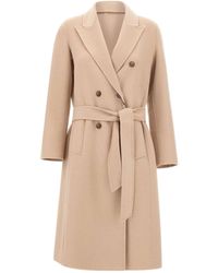 Marella - Laghi Double-Breasted Belted Coat - Lyst