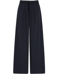 St. Agni - Cotton-Blend Poplin Wide-Leg Pants - Lyst