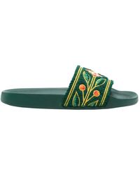 CASABLANCA - Laurel Terry Embroidered Slides - Lyst