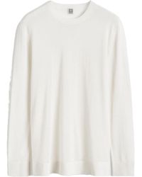 TOTEME - Totême Crewneck Long-Sleeved Knitted T-Shirt - Lyst