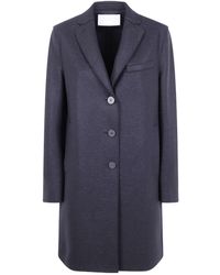 Harris Wharf London - Button-Fastening Wool Coat - Lyst