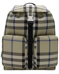 Burberry - Medium Check Backpack - Lyst