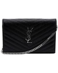 Saint Laurent - Classic Cassandre Chain Wallet - Lyst