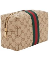 Gucci - Gg Supreme Web-Stripe Make Up Bag - Lyst