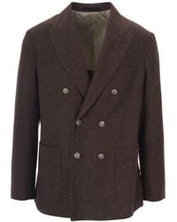 Eleventy - Giacca Doppiopetto Moro - Lyst