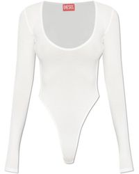 DIESEL - T-Bodyn Ribbed Thong Bodysuit - Lyst