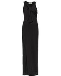 Coperni Knotted Jersey Minidress in Black | Lyst