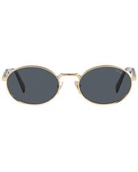 Prada - Eyewear Oval-Frame Sunglasses - Lyst