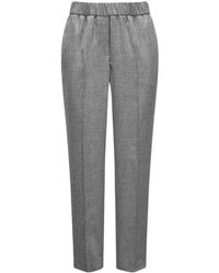 Peserico - Mid Rise Cropped Trousers - Lyst