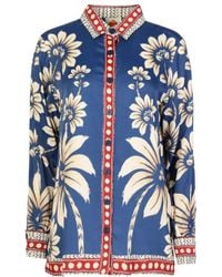 FARM Rio - Floral-Printed Long-Sleeved Shirt - Lyst