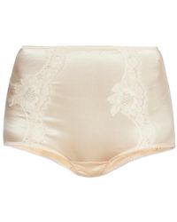 Dolce & Gabbana - High Waisted Satin Briefs - Lyst