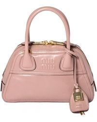 Miu Miu - Vivant Shiny Leather Mini-Bag - Lyst
