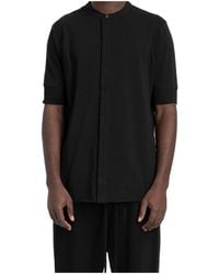 Thom Krom - Oversized Button Detailed Crewneck T-Shirt - Lyst