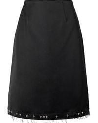 Wales Bonner - Iris Studded Frayed Satin Skirt - Lyst