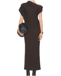 staud cheyenne off the shoulder dress Staud Cheyenne Off-The-Shoulder Crinkled-Organza Maxi Dress - Taupe