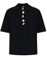 Cult Gaia - Collared Short-Sleeved Polo Shirt - Lyst