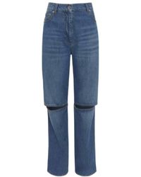 JW Anderson - Jw Anderson Cut-Out Knee Bootcut Jeans - Lyst