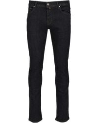 Jacob Cohen - Logo Embroidered Slim Fit Jeans - Lyst