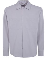 Herno - Seersucker-Textured Shirt Jacket - Lyst