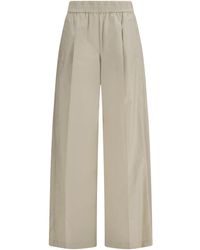 Brunello Cucinelli - Elasticated Palazzo Pants - Lyst