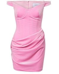 Alex Perry - Draped Velvet Bustier Dress - Lyst