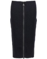 Tom Ford - High-Waisted Ribbed Knit Midi Skirt - Lyst