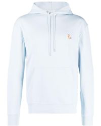 Maison Kitsuné - Maison Kitsun Fox Embroidered Drawstring Hoodie - Lyst