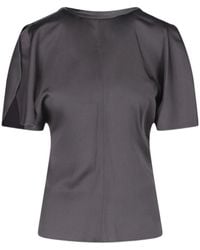 Victoria Beckham - Draped Short-Sleeve Top - Lyst