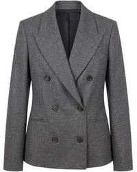 Brunello Cucinelli - Double-Breasted Peak-Lapel Jacket - Lyst