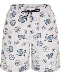 Fendi - Postcard Woven Tracksuit Shorts - Lyst