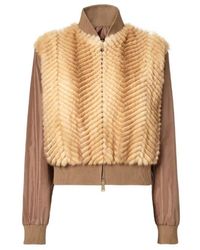Fendi - Mink And Taffeta Bomber Jacket - Lyst