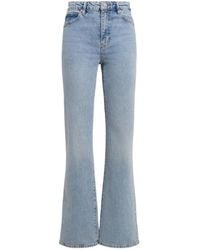 FRAME - The Arrow Cotton High Rise Jeans - Lyst
