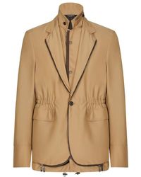 Dolce & Gabbana - Single-Breasted Layered Jacket - Lyst