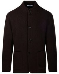 Lardini - Stand-Collar Knitted Jacket - Lyst