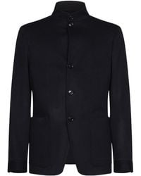 ZEGNA - Stand Collar Patch Pocket Jacket - Lyst