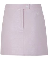 Courreges - Courrèges Reedition Logo Patch Mini Skirt - Lyst
