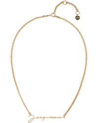 Jacquemus - Logo Plaque Adjustable-Fit Necklace - Lyst