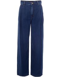 Max Mara - Pleated Wide-Leg Jeans - Lyst
