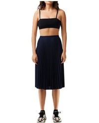 Lacoste - Midi Pleated Skirt - Lyst