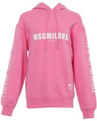 MSGM - Logo Hooded Sweater - Lyst