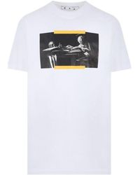 Off-White c/o Virgil Abloh - Graphic Printed Crewneck T-Shirt - Lyst