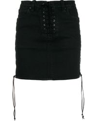 Unravel Project - Straddle Denim Skirt - Lyst