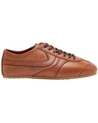 Dries Van Noten - Dustin Panelled Leather Sneakers - Lyst