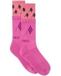 The Attico - The Layered Logo Socks - Lyst