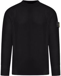 Stone Island - Logo Patch Knitted Jumper - Lyst