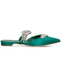 Manolo Blahnik - 10Mm Lurum Satin Flats - Lyst